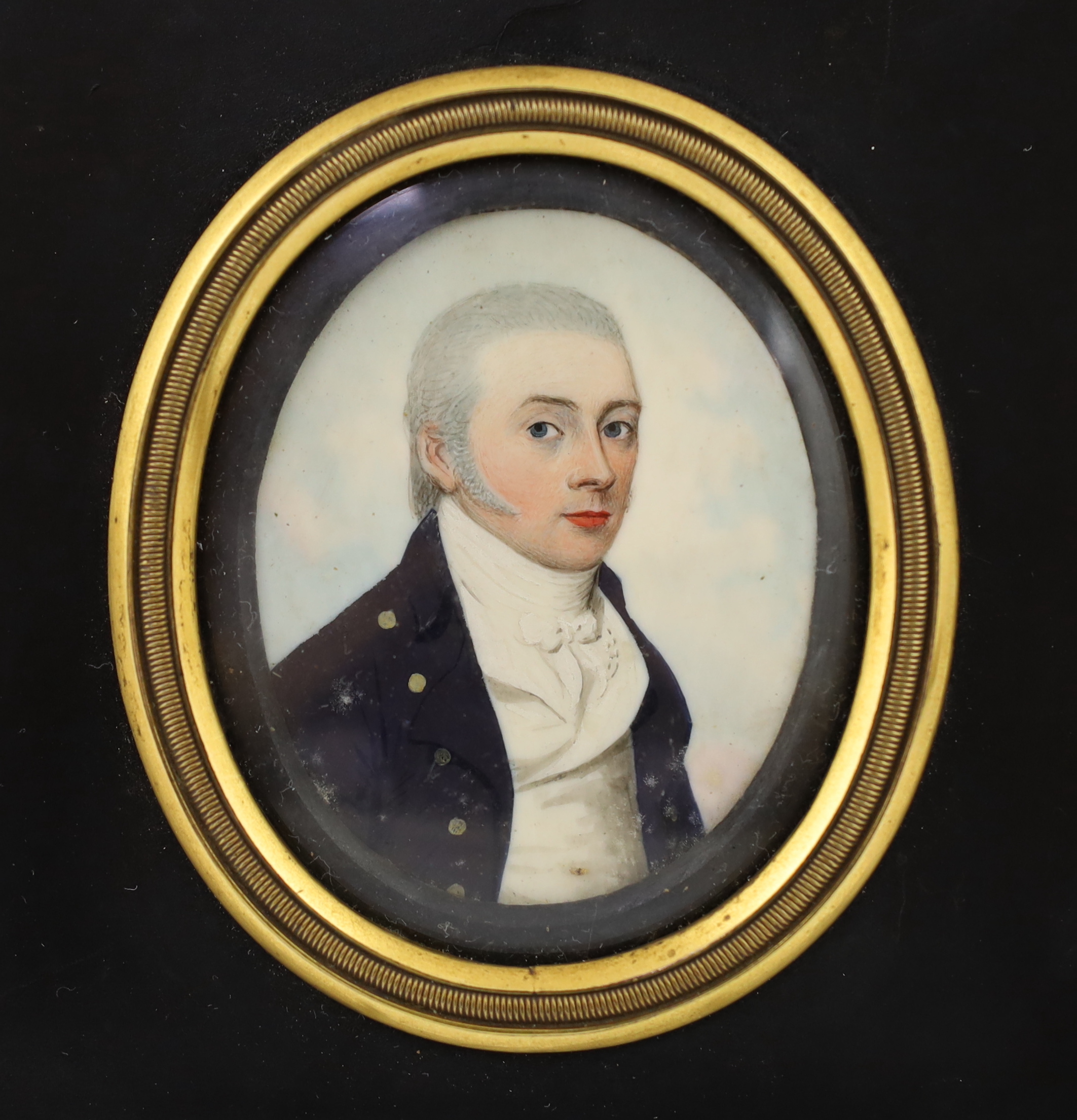 Frederick Buck (Irish, 1771-1840), Portrait miniature of a gentleman, watercolour on ivory, 5.7 x 4.7cm. CITES Submission reference G6EYRN5D